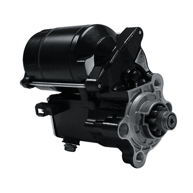 All Balls, high torque starter motor 1.4KW. Black — 81-22 XL Sportster; 08-12 (NU) XR1200