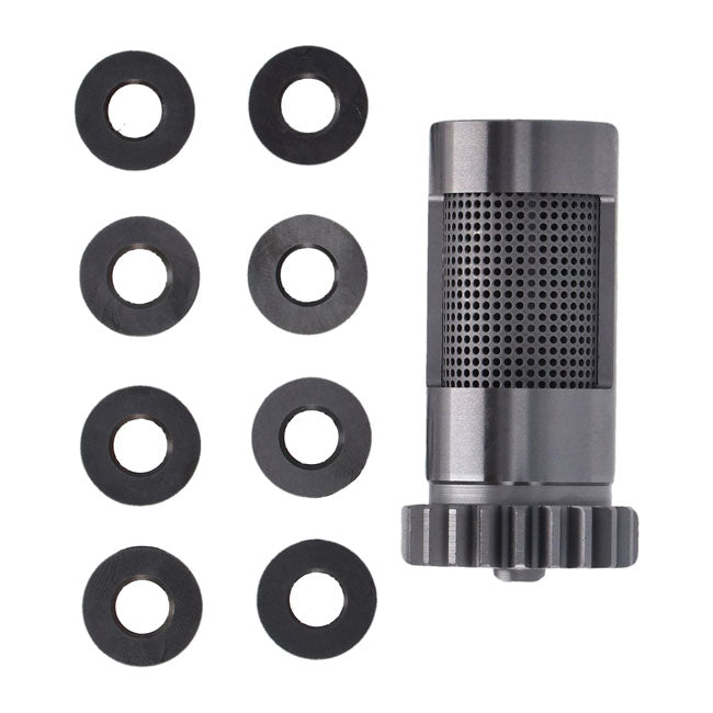 S&S, steel breather valve & spacer set. +.030" OD — L77-99 Big Twin (Excl. TC)