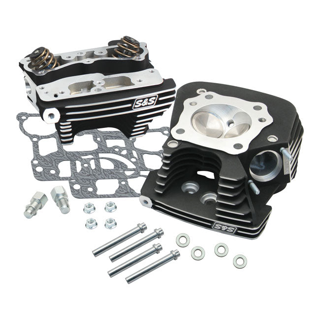 S&S, SuperStock cylinder head kit. Black — 06-17 Twin Cam (Excl. Twin-Cooled models) (NU)