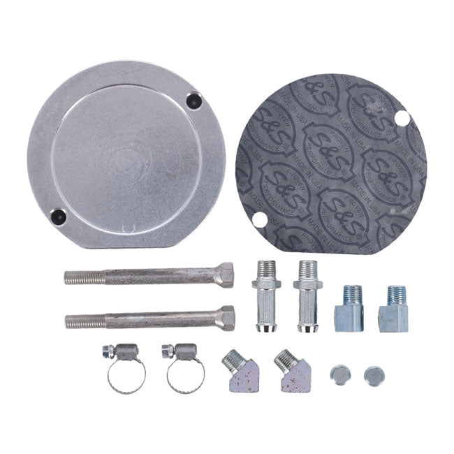S&S, XL Sportster billet oil filter mount kit. 1/4" bolts