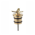 Kustom Tech, Spinner oil tank plug. Brass. Polished — 00-17 Softail (Excl. FXSB; FXCW/C) (NU)