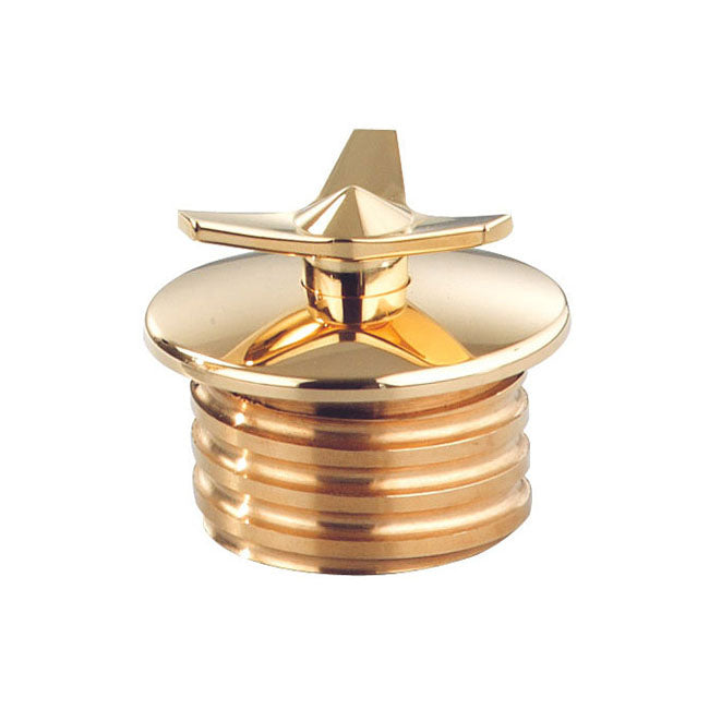 Kustom Tech, Spinner gas cap. non vented. Brass