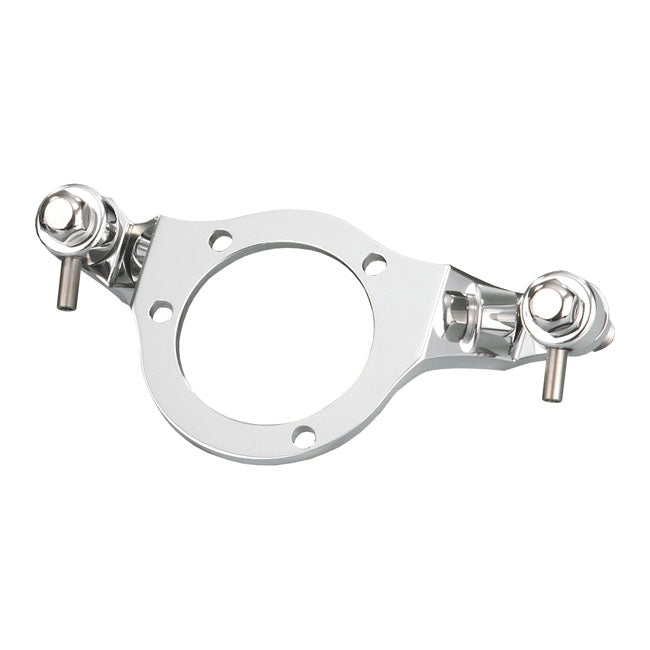 K-Tech, air cleaner bracket & breather kit. Polished — 93-99 Evo Big Twin (NU) with OEM CV carburetor