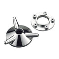 Kustom Tech, spinner wheel hub cover. Aluminum — 00-25 H-D with aftermarket laced & billet wheels (excl. models with open center brake rotors)