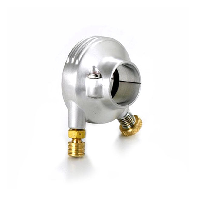 K-Tech DeLuxe external throttle housing. Satin aluminum — For 7/8" (22mm) handlebars