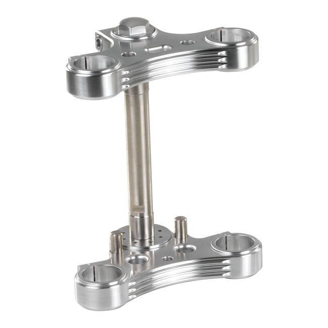 K-Tech extra narrow 39mm triple trees. Satin — For models with 39mm fork tubes and regular risers.