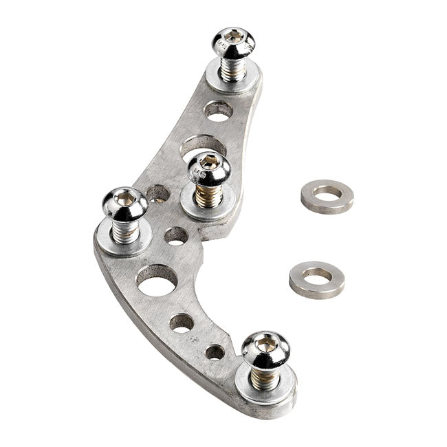 K-Tech Super Freni front caliper bracket. Raw — 84-99 H-D models with Showa fork