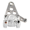 K-Tech Super Freni rear caliper bracket. Raw — Rigid frames; bottom mount
