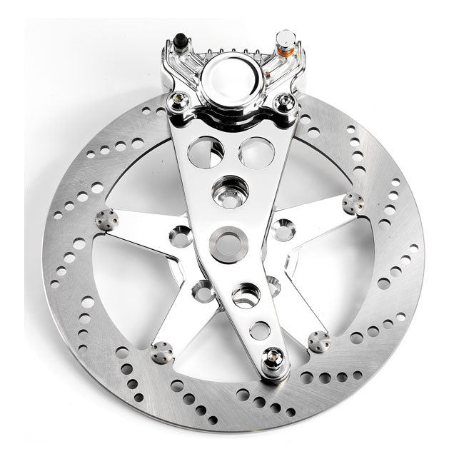 K-Tech Super Freni rear caliper bracket. Polished — Swingarm; top mount