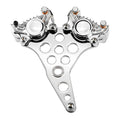 K-Tech Super Freni rear caliper bracket. Polished — Swingarm; top mount with dual calipers