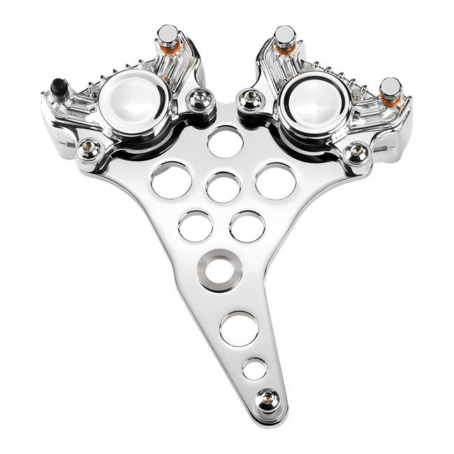 K-Tech Super Freni rear caliper bracket. Polished — Swingarm; top mount with dual calipers