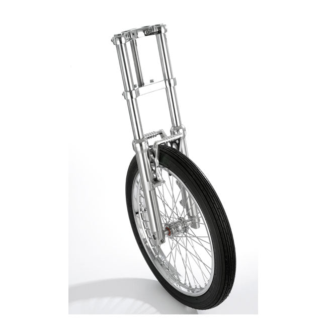 KustomTech, Dragster style fork brace. Polished — 91-05 FXD (Excl. FXDWG); 88-94 FXR (Excl. FXRT); 87-21 XL Sportster (Excl. 883N/L; 1200N/X/XS/T; 11-20 1200C; XR1200). With 39mm forks