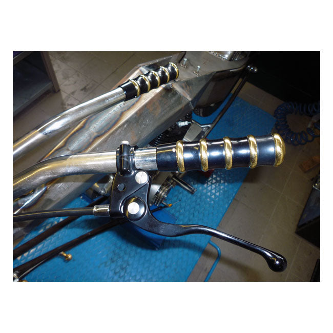 K-Tech Grimeca clutch lever assembly black — Custom applications with 1" (25.4mm) handlebars