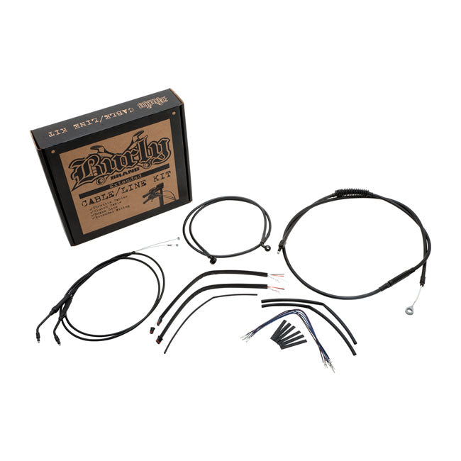 Burly Apehanger Cable/Line kit — 14-22 XL Sportster (no ABS & single disc)