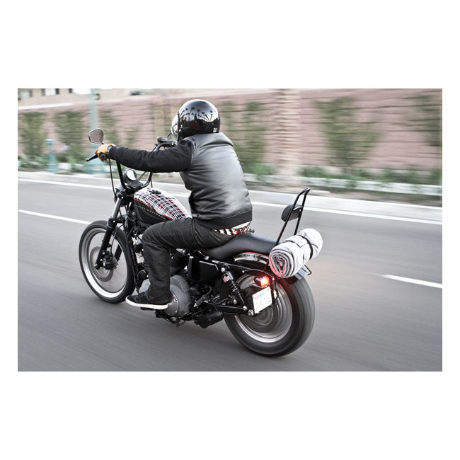Burly, sissy bar. 13" black, no backrest pad — 04-22 XL Sportster (Excl. 16-20 (NU) XL1200CX)