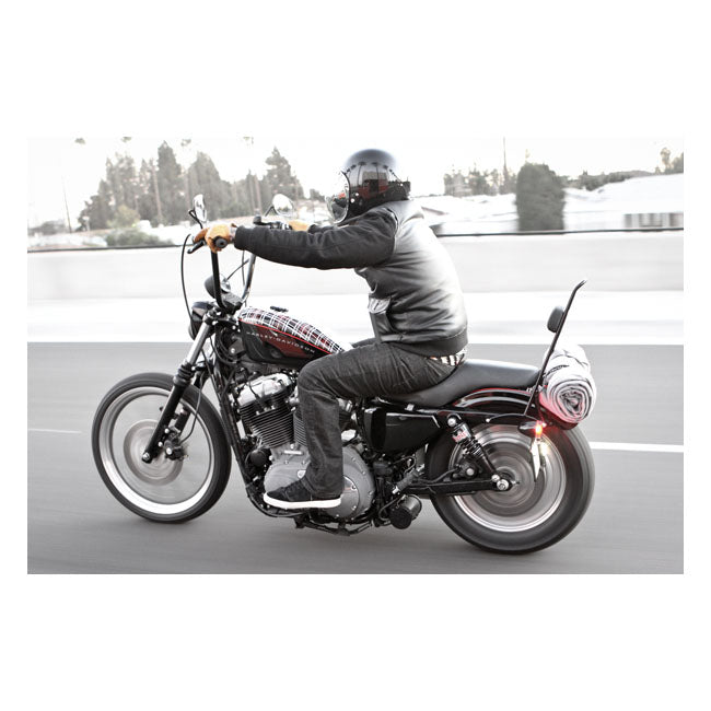 Burly, sissy bar. 13" black, no backrest pad — 04-22 XL Sportster (Excl. 16-20 (NU) XL1200CX)