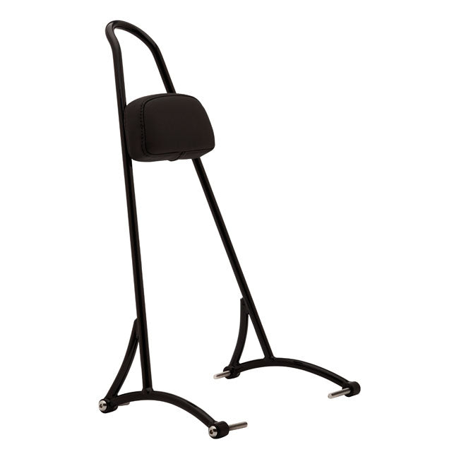 Burly, sissy bar. 20" black, with backrest pad — 04-22 XL Sportster (Excl. 16-20 (NU) XL1200CX)