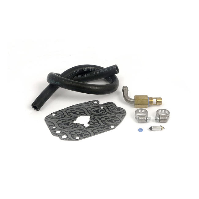 S&S, 90° fuel line bowl update kit. S&S Super E/G