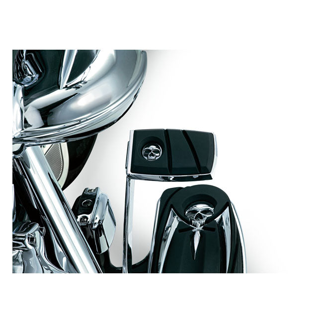 Kuryakyn, Zombie brake pedal pad. Chrome — 86-23 FL Softail (Excl. 18-23 FLSB); 80-23 FLT/Touring; 12-16 (NU) FLD
