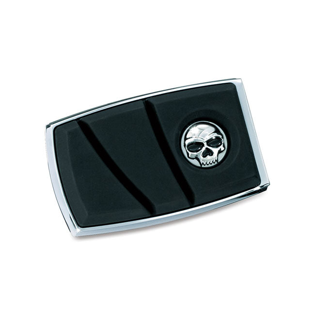 Kuryakyn, Zombie brake pedal pad. Chrome — 86-23 FL Softail (Excl. 18-23 FLSB); 80-23 FLT/Touring; 12-16 (NU) FLD
