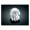 Kuryakyn, Skull horn cover. Chrome — 93-25 H-D with side mounted cowbell horn cover