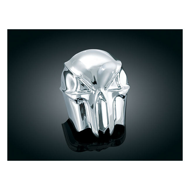 Kuryakyn, Skull horn cover. Chrome — 93-25 H-D with side mounted cowbell horn cover