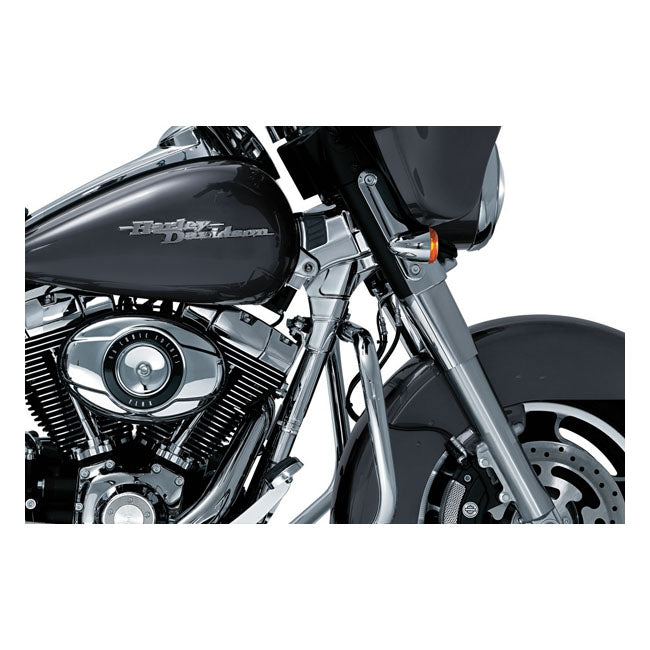 Kuryakyn, Touring deluxe frame neck cover. Chrome — 09-13 FLT/Touring (NU)