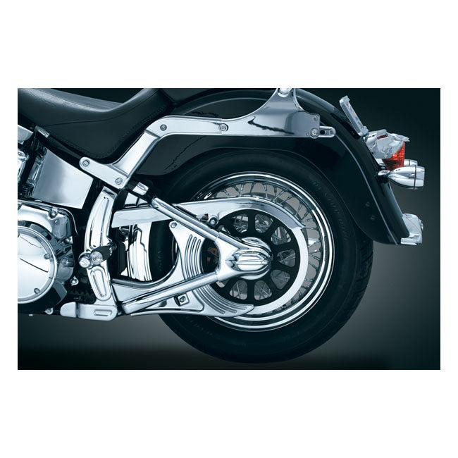 Kuryakyn, Boomerang covers. Chrome — 08-17 FLSTC; FXST/C; FLSTSE CVO; FXSB Breakout; FXSBSE CVO Breakout; FXSE Pro street (NU)