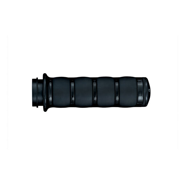 Kuryakyn, Black ISO grips — 81-22 H-D with dual throttle cables (Excl. Street) (NU)