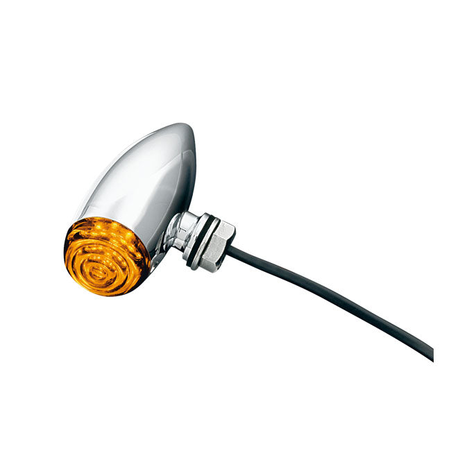 Kuryakyn, Smooth mini bullets, amber — Universal