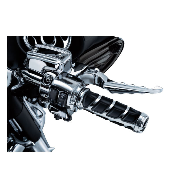 Kuryakyn, Kinetic grips — 08-25 H-D with e-throttle (excl. 2025 Softail; 11-17 Softail CVO models; 23-25 FLHXSE; 24-25 FLHX; 2025 FLHXU; 24-25 FLTRX; 18-25 FLTRXSE; 24-25 FLTRXSTSE; 21-25 RA Pan America & RH Sportster/Nightster models)