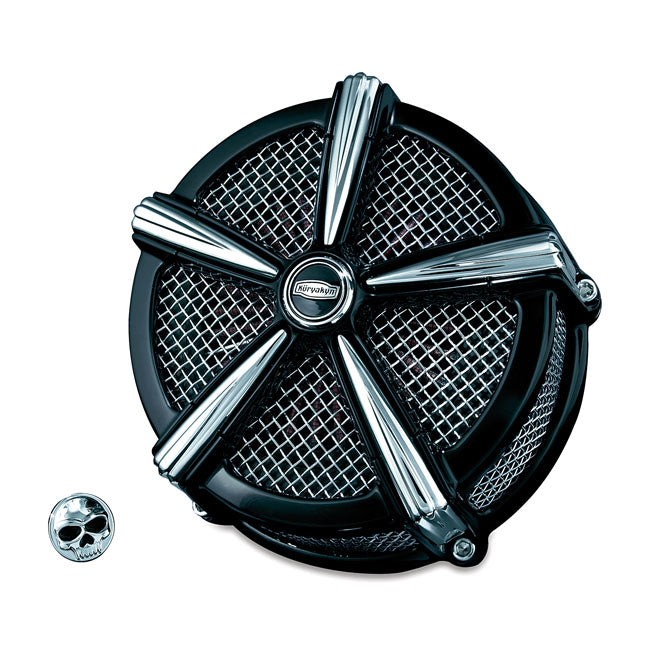 Kuryakyn, Hi-Five Mach 2 air cleaner kit. Black/chrome