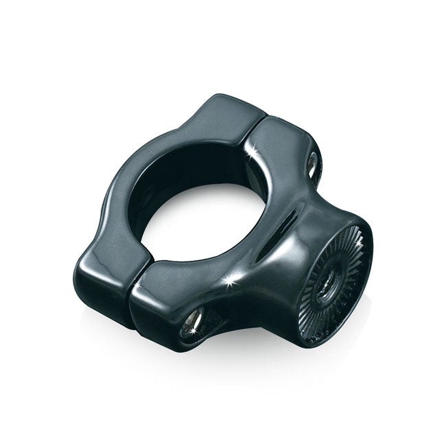 Kuryakyn, Side mount license plate clamp — 86-17 Softails (excl. 08-11 FXCW/C; 2009 FXSTSSE; 13-17 FXSB; 13-14 FXSBSE; 16-17 FXSE) without Kuryakyn swingarm covers