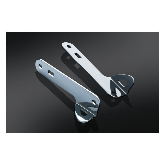 Kuryakyn, Front fork custom tie-down brackets. Chrome — 14-23 FLHT; FLHX