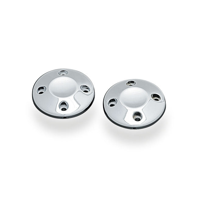Kuryakyn, ISO-grip end cap set. Smooth. Chrome (pair)