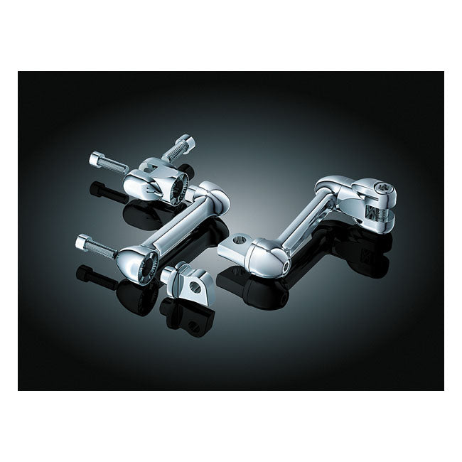 Kuryakyn, Adjustable passenger offset mount set. Chrome