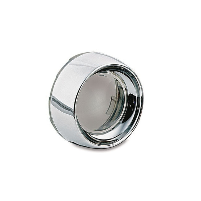 Kuryakyn, Turn signal recessed trim rings & lens kit. Chrome — 00-23 H-D with bullet turn signals with pop-off lens (excl. V-Rod; Street and models with dual taillight/turn signal setup) (NU)
