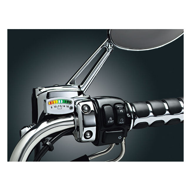 Kuryakyn, LED battery gauge. Chrome