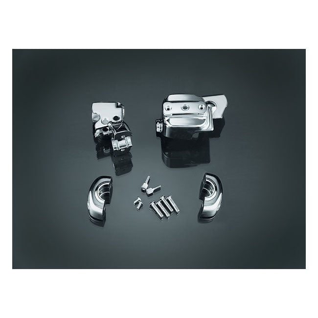 Kuryakyn, Brake & clutch dress-up kit — 96-14 (NU) Softail; 96-17 Dyna; 96-03 (NU) XL Sportster