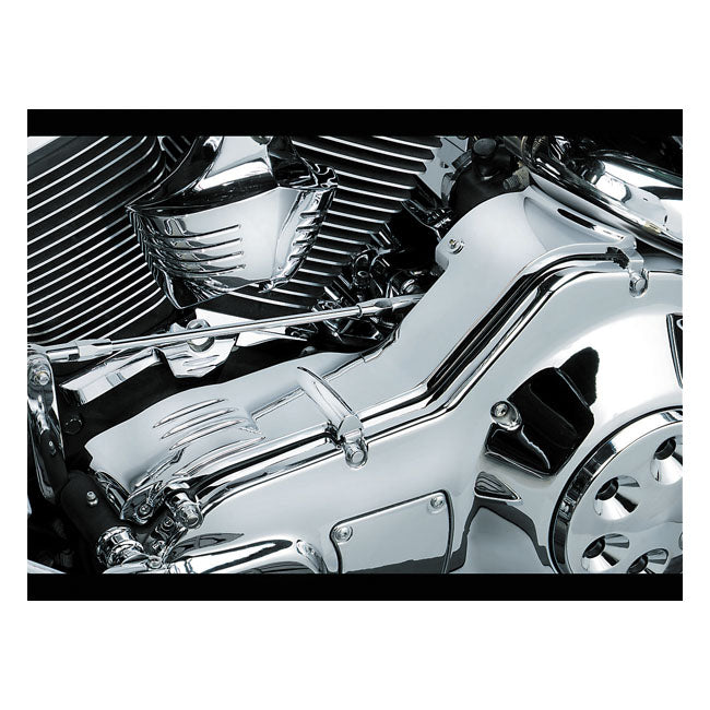 Kuryakyn, Deluxe inner primary cover. Chrome — 90-06 FLT/Touring Dressers; Road Kings (NU)
