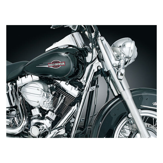 Kuryakyn, Softail downtube covers. Chrome — 00-06 Softail (NU)