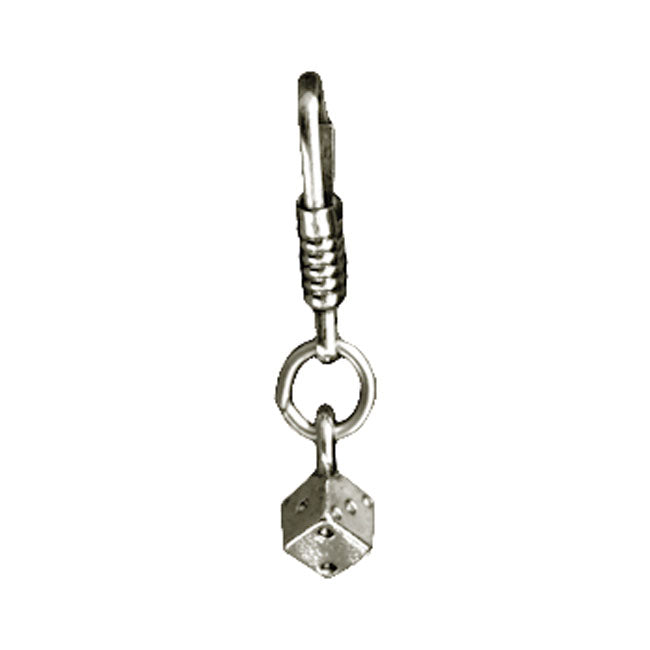 Single dice zipper pull
