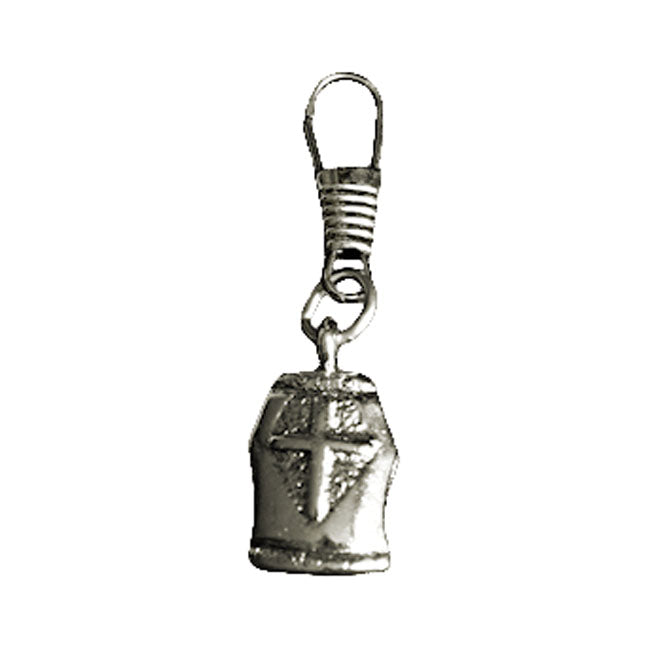 Crusader shield zipper pull