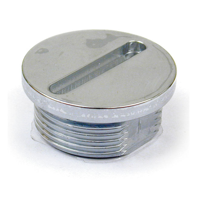 XL oil fill & clutch adj. plug, slotted — 86-90 XL Sportster (NU)