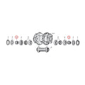 Wheel hub axle spacer