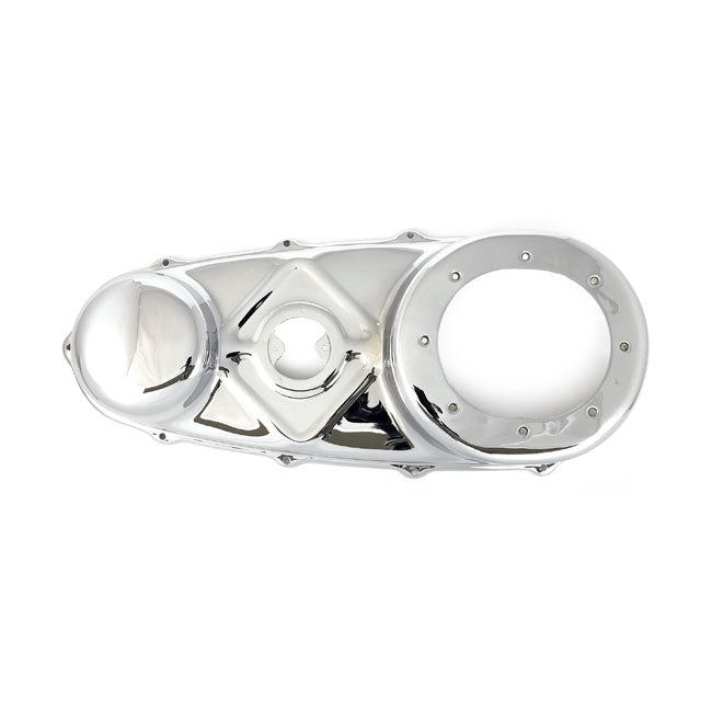 Paughco, outer primary cover. Chrome — 36-54 Big Twin (NU)