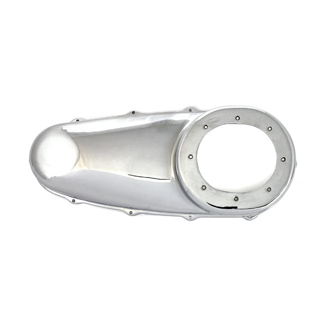 Paughco, outer primary cover. Smooth. Chrome