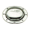 Paughco, derby cover. Chrome. Bird embossed — 36-64 Big Twin (NU)