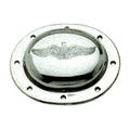 Paughco, derby cover. Chrome. Eagle embossed — 36-64 Big Twin (NU)