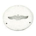 Paughco, derby cover. Chrome. Eagle embossed — 65-98 Big Twin (NU)